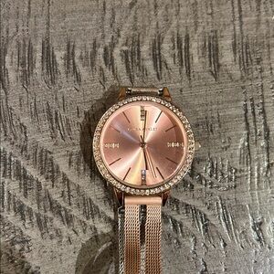 Laura Ashley Rose Gold tone Women's Watch with new battery!